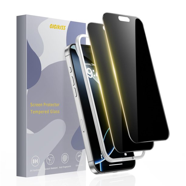 Gigikiss Compatible Con Iphone 16 Pro Max Protector De Pantalla De Privacidad De 6,9 Pulgadas, Antiespía, Antiluz Azul, Protector De Pantalla De Vidrio Templado Hd, Fácil Instalación, Compatible Con