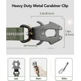 thumbnail image 2 of Tactical Dog Leash Heavy Duty,4-6FT Shock Absorbing Bungee Dog Leash with 2 Padded Handle,Metal Carabiner Clip,Car Seatbelt,Strong No Pull Dog Leash for Medium Large X-Large Dogs,Coyote Brown, 2 of 7