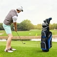 thumbnail image 2 of Gymax Golf Cart Bag Lightweight Golf Club Bag w/ 14 Way Dividers Top & Carry Handles Blue, 2 of 8