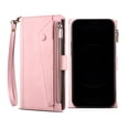 thumbnail image 2 of Luxury PU Leather Wallet Case for Samsung Galaxy A53 5G, Zipper Pocket Card Slots Holder Kickstand Flip Folio Cover with Shoulder Strap Crossbody Wrist Hand Strap Anti-Scratches Case,Rosegold, 2 of 9
