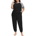 thumbnail image 2 of Cueply Women’s Plus Size Pajama Set 2 Piece Short Sleeve Lounge Top and Elastic Waist Jogger Pants Soft Sleepwear, 2 of 7