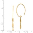 thumbnail image 3 of 14K Yellow Gold Twist Bar Dangle Earrings, 3 of 7