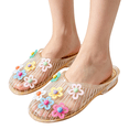 thumbnail image 2 of HAJWOH Women's Flower Jelly Sandals Summer Beach Slippers Colorful Floral PVC Slides Waterproof Non-Slip Flat Shoes for Outdoor Indoor, 2 of 6