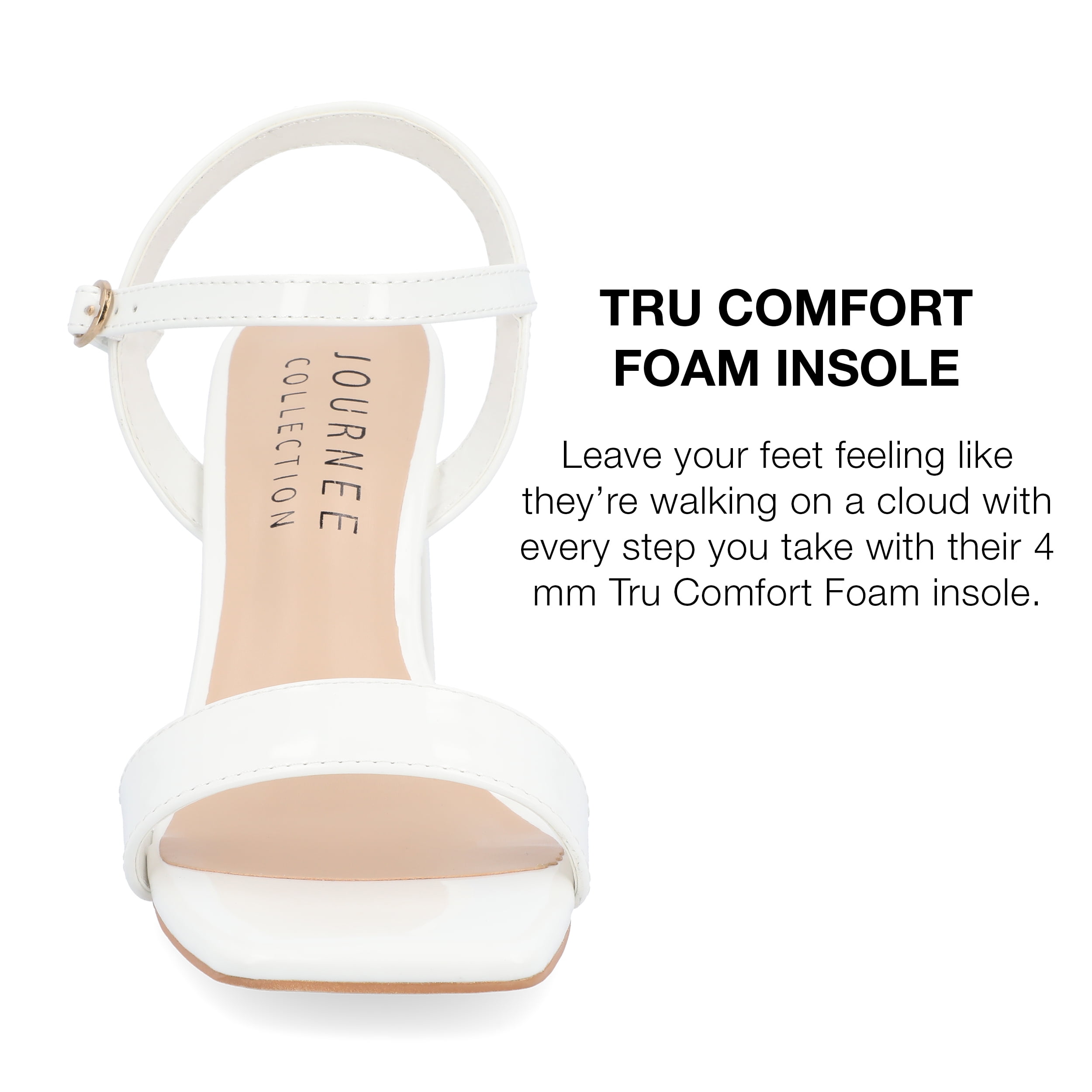 Journee Collection Womens Tivona Tru Comfort Foam Mid Heel Ankle Strap Sandals