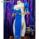 thumbnail image 2 of Vestido de Cosplay Chunli Chun Li, traje de juego de rol SF 6, traje Qipao azul, conjunto completo, traje de Kungfu, vestido de fantasía de Halloween, traje de fiesta, 2 of 5