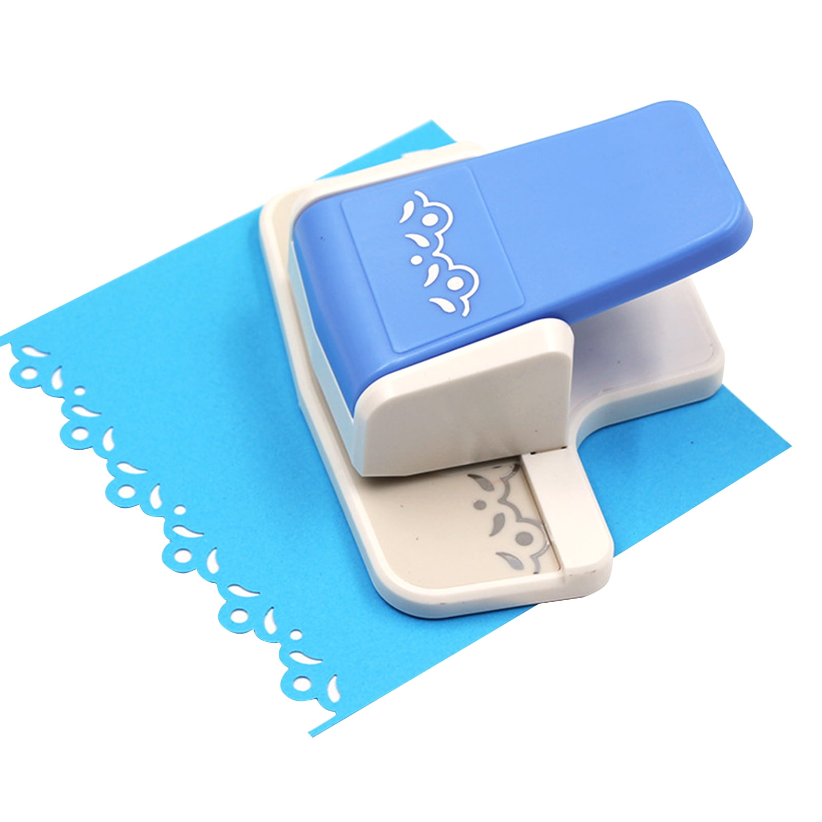 Meterk Edger Border Craft Punch Diamond Flowers Puncher flourish Squares for Gift Tags DIY