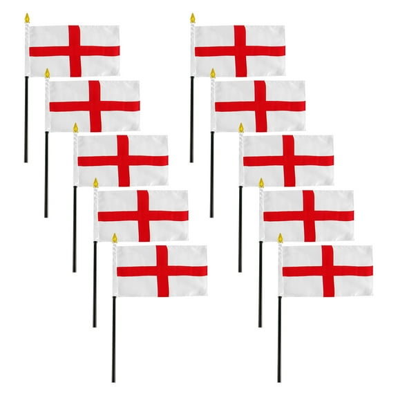 12 pack - England - St.George Cross 4in x 6in Flag