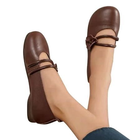 

NEGJ Fashion Womens Breathable Lace Up Shoes Flats Casual Shoes