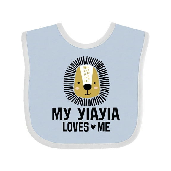 Inktastic My YiaYia Loves Me Grandkids Boys Baby Bib