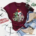 thumbnail image 7 of Sorta Merry Christmas Skeleton, Sarcastic Holiday Tee, 7 of 7