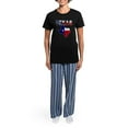 thumbnail image 4 of CafePress - Flag Map With Texas Women's Dark Pajamas - Women's Short Sleeve Print T-Shirt and Pants Dark Cotton Pajama Set, 4 of 7