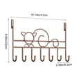 thumbnail image 4 of Taotanxi Over The Door Hook - 7 Hooks for Bathroom, Clothes, Belts, Hats, Towels - Black Coat & Towel Rack with Door Hanger., 4 of 6