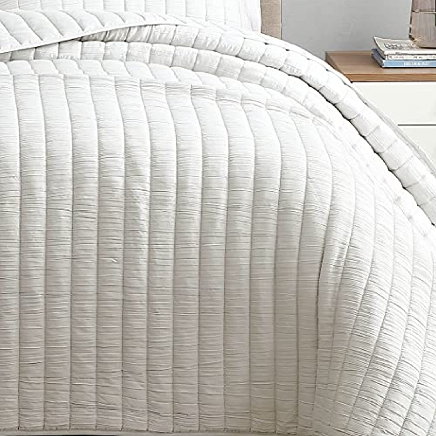 Riverbrook Home 3 Piece Quilt Set, King, Ivory, Moonstone, Polyfill, Adult