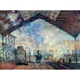 thumbnail image 2 of Monet, Claude 24x19 Gold Ornate Wood Framed with Double Matting Museum Art Print Titled - Gare St. Lazare, 2 of 4