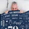 thumbnail image 4 of LHSHID 70th Birthday Gifts for Men Men 70th Birthday Decorations 70 Years Old Happy Birthday Blanket Birthday Gifts Ideas for Dad Husband Grandpa Soft Blanket 30"x40", 4 of 7