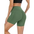 thumbnail image 6 of YouLoveIt High Waist Yoga Shorts Women Running Butt Lifting Yoga Shorts Leggings Solid Shorts Ladies Sports Casual Pants Workout Yoga Shorts Side Pockets, 6 of 6