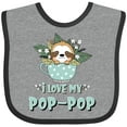 thumbnail image 3 of Inktastic Teacup Raccoon I Love My Pop-pop Boys or Girls Baby Bib, 3 of 4