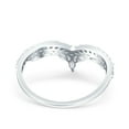 thumbnail image 2 of Simulated CZ Size-5 Marquise Half Eternity Women Ring Engagement Band 925 Sterling Silver, 2 of 7