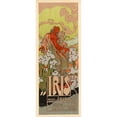 thumbnail image 2 of Adolfo Hohenstein 9x18 Gold Ornate Wood Frame and Double Matted Museum Art Print Titled - Iris (1895), 2 of 4