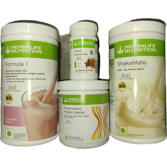 Herblife Nutrition Shake Mix Rose kheer With Protein Powder 200G And Shake Mate & Afresh - Natural Tulsi