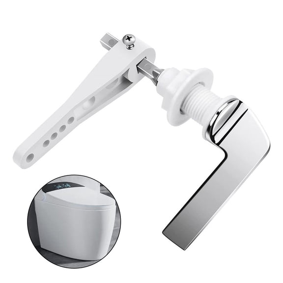 little home Toilet Flush Handle Replacement Fit Toilet Cistern Handle Chrome Metal Toilet Wrench Cistern Lever Handle