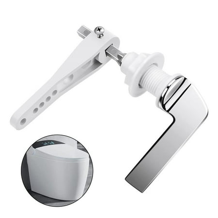 

JINGT Toilet Flush Handle Replacement Universal Fit Toilet Cistern Handle Chrome Metal