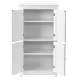 thumbnail image 6 of Ktaxon Bathroom Floor Storage Cabinet, Freestanding Cabinet with 4 Doors, Adjustable Shelves, White, 6 of 18