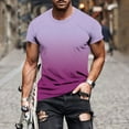 thumbnail image 2 of Dagugfen Tshirts for Men Plus Size Short Sleeve Crew Neck Slim Comfy Gradient Color Casual Tee Tops, 2 of 5