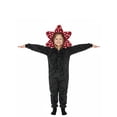 thumbnail image 6 of Demogorgon Costume Onesie Pajamas – Fuzzy Fleece Hooded Jumpsuit, Warm Long Sleeve Cosplay Loungewear L, 6 of 8