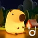 thumbnail image 1 of Luz nocturna de capibara para niños, luces nocturnas de silicona para animales recargables por USB, lámpara LED con control táctil de capibara con regulable y temporizador, 1 of 5