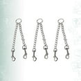 thumbnail image 1 of FUTUREORYY 3Pack Metal Dog Chain Leash Stainless Iron for Dog Owners Silver, 1 of 8
