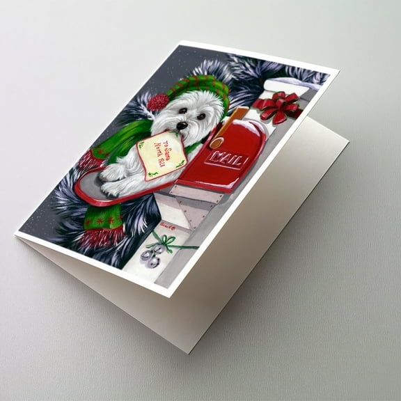 Westie Christmas Letter to Santa Greeting Cards and Envelopes Pack of 8
