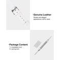 thumbnail image 3 of Uxcell Genuine Leather Band Smooth Flat Leather Watch Strap for Men and Women White/Silver Tone 20mm, 3 of 7