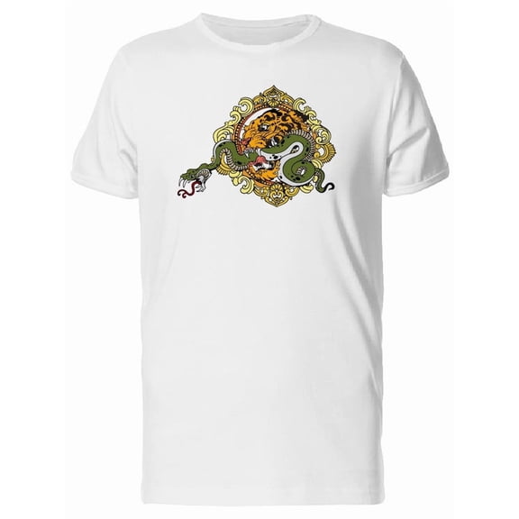 Snake With Ornates Tattoo Tee Men's -Image by Shutterstock