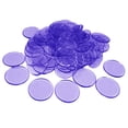 thumbnail image 4 of 100 Piezas de Fichas de Póquer, Suministro de Casino, Juegos Familiares Accs , púrpura morado claro, 4 of 7