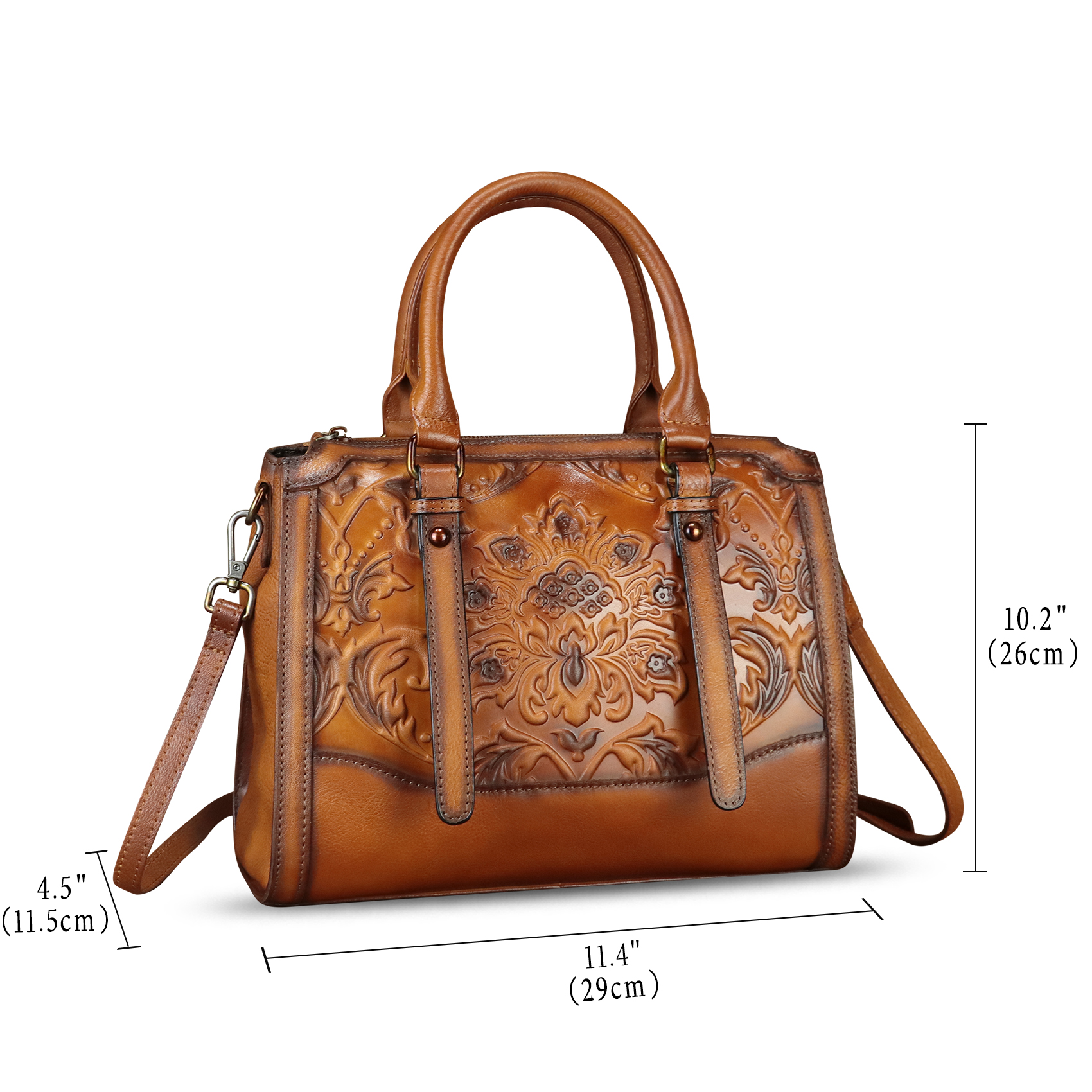 Genuine Leather Purse and Handbag for Women Retro Leather Crossbody Shoulder Bag