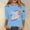 #01 Blue, variant on 250 Anniversary Usa Shirt Women 1776-2026 3/4 Sleeve Crewneck Usa Flag Print Tops United States Relaxed Fit Tees, #01 Beige, M