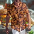 thumbnail image 3 of Camisa hawaiana con gráfico de hamburguesas y papas fritas para hombre, camisas hawaianas holgadas de manga corta con estampado 3D de comida, blusas de calle con solapa, 3 of 5