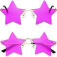 thumbnail image 1 of Ubiuo Rimless Star Shape Sunglasses Women Men Personality Pentagram Party Glasses Trendy Color Eyewear B2833, 1 of 4