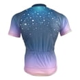 thumbnail image 4 of joogoo Starry Blue Gradient Stars Pattern Men's Cycling Jerseys Mountain Bike Short Sleeve Tops S, 4 of 7
