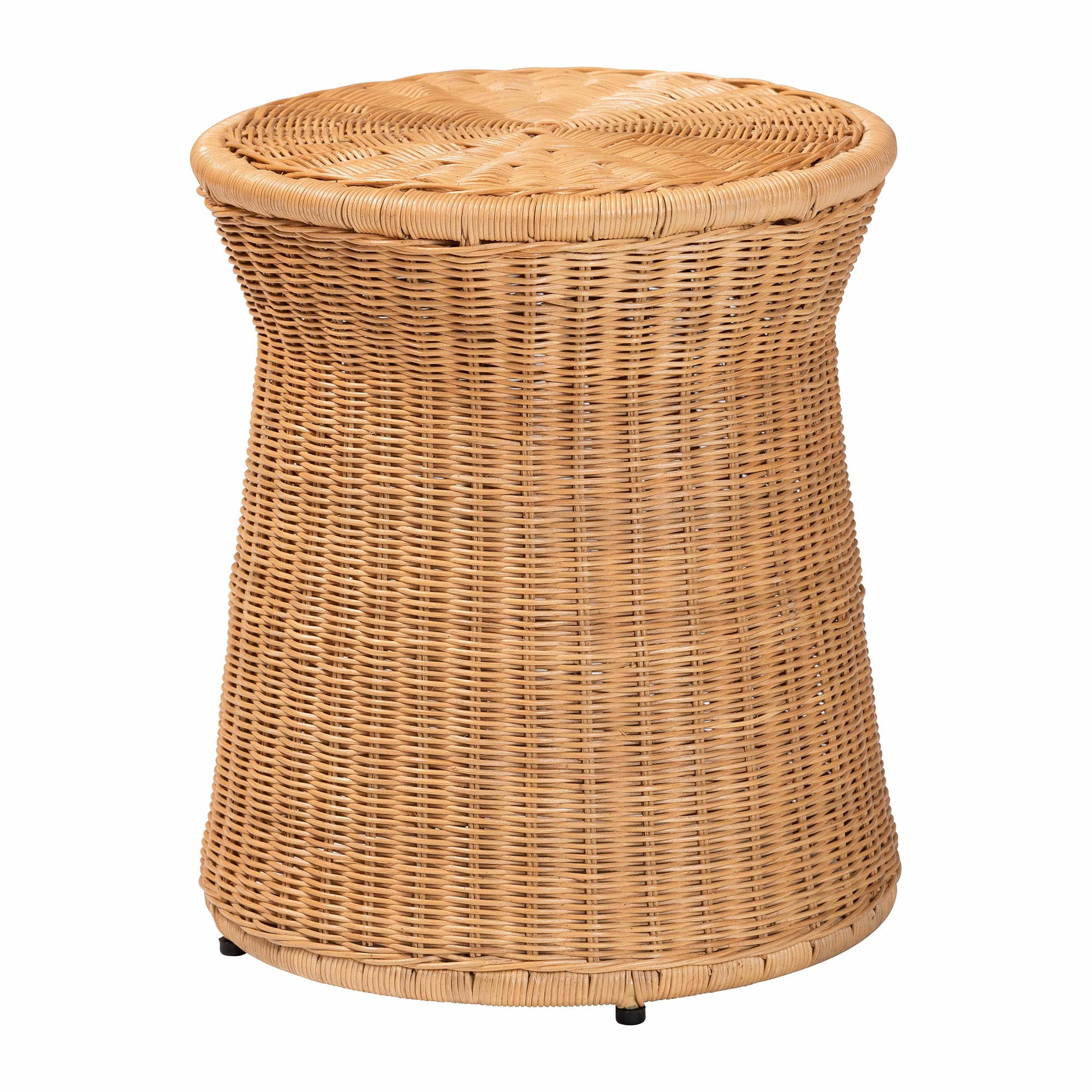 bali & pari Caroline Boho End Table, 15"W, Light Honey