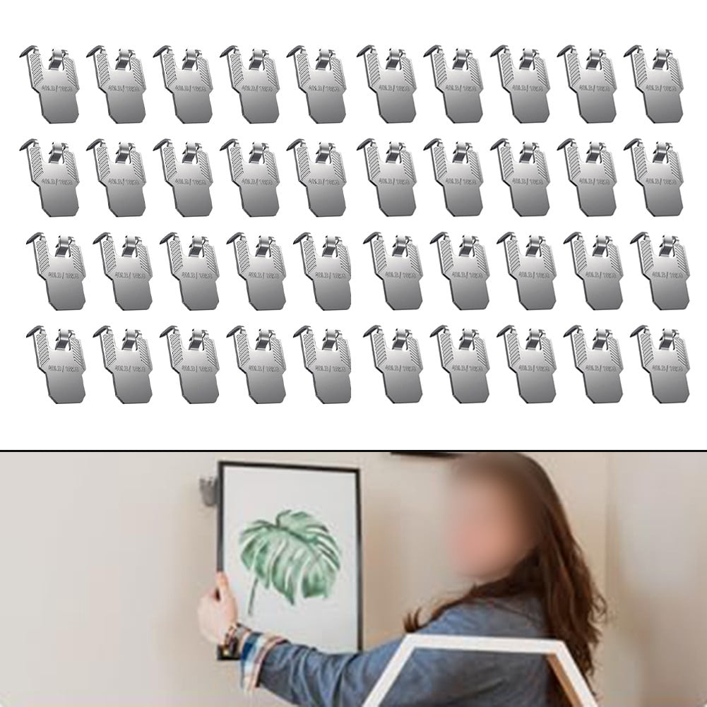 yaaqii 20/40 Pack Picture Hanging Claw Hooks for Drywall No Damage Heavy Duty Picture