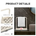 thumbnail image 3 of Clispeed Grey Plastic Rag Rack Dishcloth Drying Rack with Stable Base and Soap Sponge Holder for Kitchen Countertop, 3 of 6