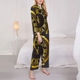 thumbnail image 3 of Fotbe 2025 New Year Pattern Long Sleeve Pajama Set for Women,Sleepwear Set,2-piece Loungewear Set,Soft PJs Comfy Nightwear with Pockets -XX-Large, 3 of 7