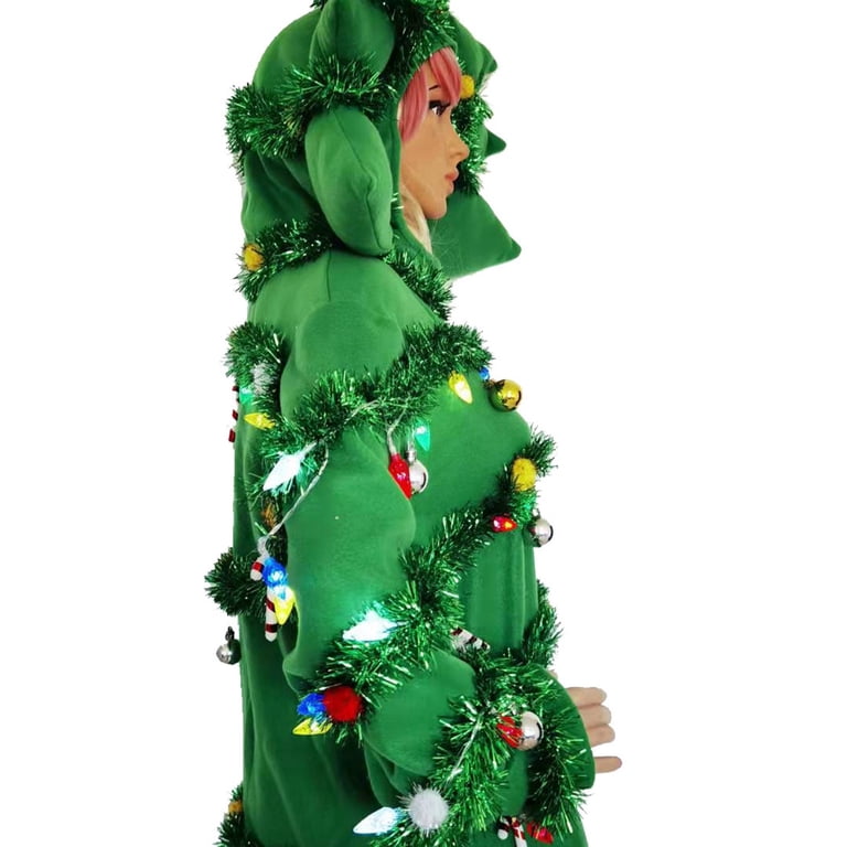 Vintage Dress for Women Christmas Adult Unisex Stage Led Light Holiday  Party Christmas Tree Party Occasions Plus Size Elaborate Attire Green Gown  - Walmart.com