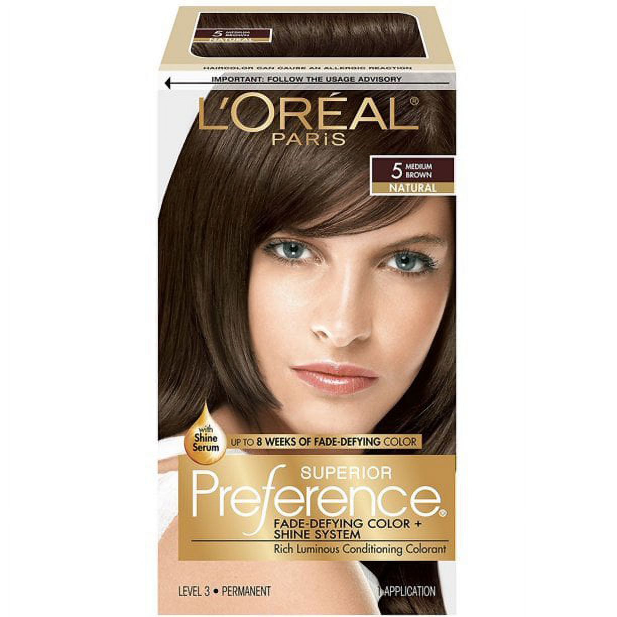 L'Oreal Paris Superior Preference Permanent Hair Color, 5 Medium Brown, 1 Each - image 5 of 7