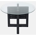 thumbnail image 2 of Jofran Altamonte Round Glass Top Dining Table, Dark Charcoal (Set of 2), 2 of 4