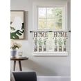 thumbnail image 3 of Eucalyptus Leaves Tier Curtains 36 Inch Length,Sheer Curtains for Bedroom Living Room Window Farmhouse Botanical Plants Wooden Grain Small Half Window Kitchen Curtains & Drapes 27.5"x36" 2 Panels, 3 of 6