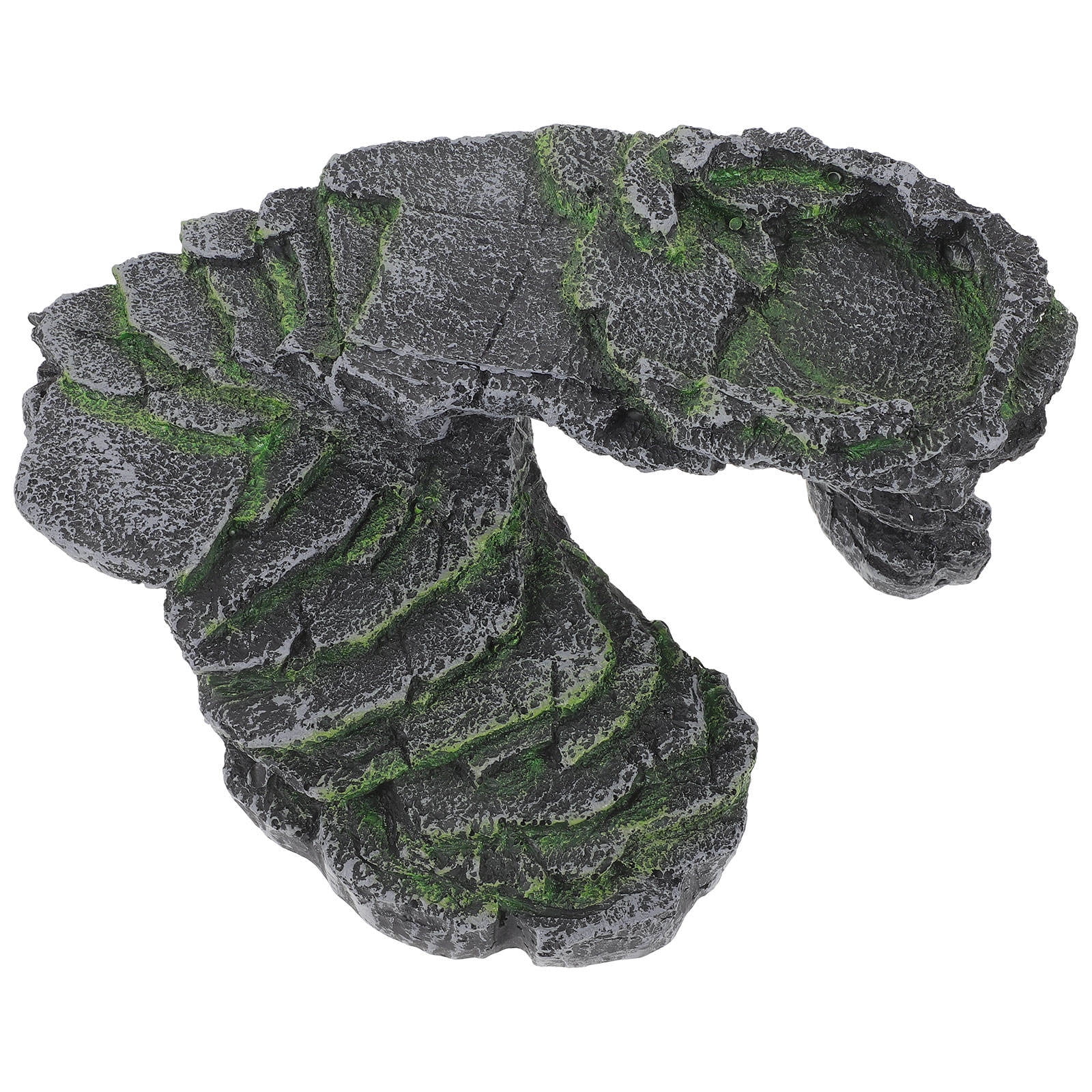 ELAYARD Turtle Basking Platform with Climbing Slope and Hiding Hole Resin Decor