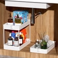 thumbnail image 4 of Carrito de Almacenamiento con Ruedas para Organización, Estante Móvil de 3 Niveles, Organizador de Baño, Carrito Utilitario para Cocina, Baño, Lavandería (Grande, Blanco), 4 of 8